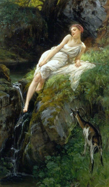 elfwud: A Wood Nymph (1886) Robert Pötzelberger (1856–1930)