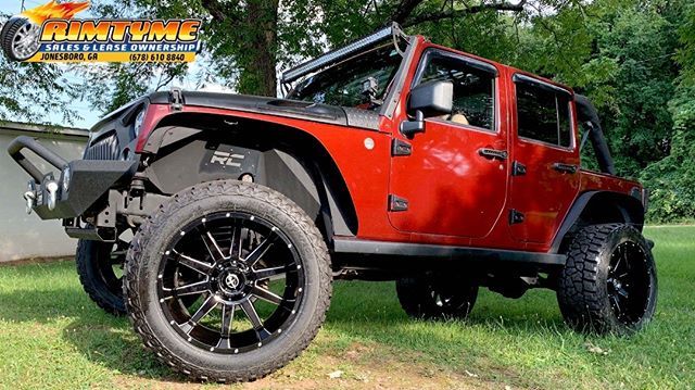 RimTyme Custom Wheels & Tires — Jeep Wrangler sitting on 22” XF Off Road XF- 219...