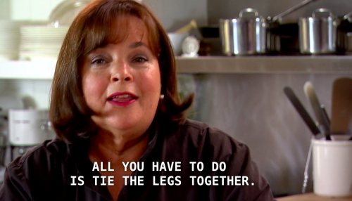 thegentlemandothprotest: frenums: excuse me Ina Garten kinkshaming a chicken.