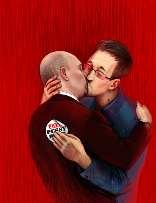 Nadia Khuzina-Snowden and Putin Kiss