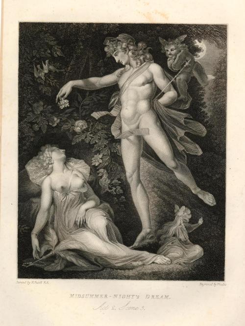 Richard Rhodes, after Henry Fuseli - Oberon squeezing the flower on Titania&rsquo;s eyelids, 1794.