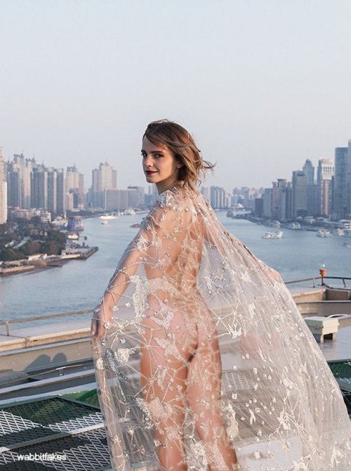 wabbitfakes:Emma Watson in Shanghai