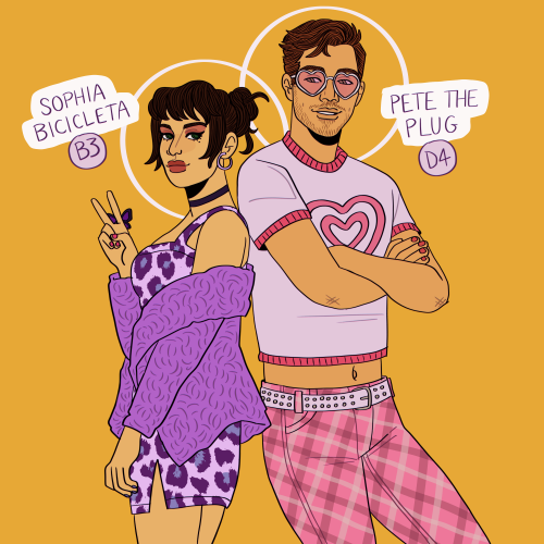 rabdoidal:some outfit meme requests for sophie and pete! they look like they should be starting a sp