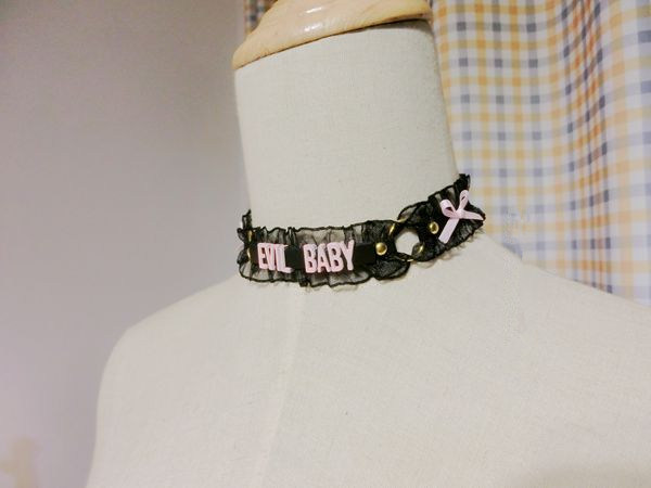 nymphetfashion:  Yes Daddy, Evil Baby &amp; Eat Me Chokers Use the code “nymphet”