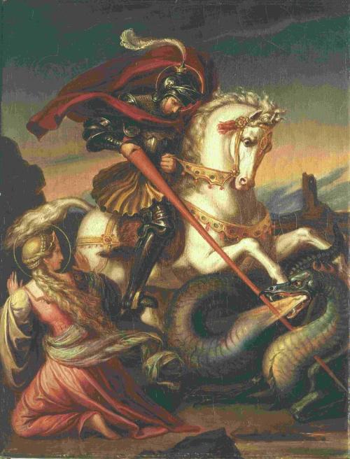 catonhottinroof: Carl Joseph Begas     Georg im Kampf mit dem Drachen, 1828 