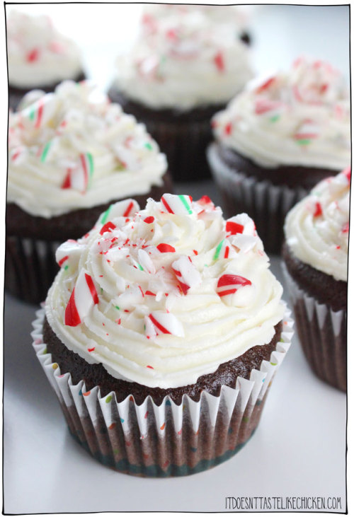 Vegan Peppermint Chocolate Cupcakes at It Doesn’t Taste Like Chicken