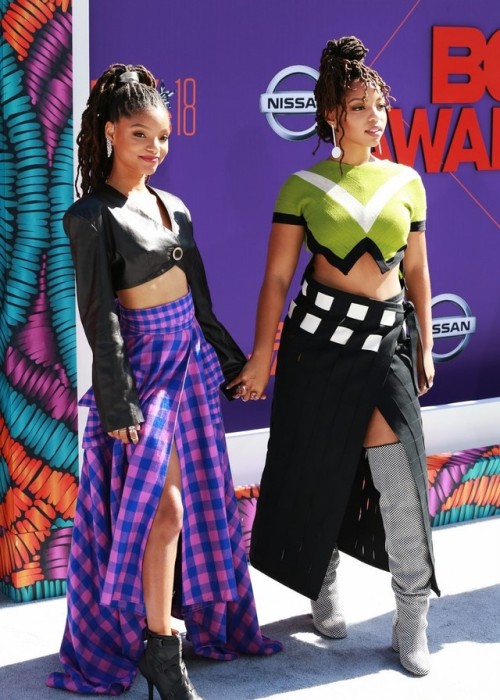 Chloe Bailey and Halle Bailey at the BET Awards 2018