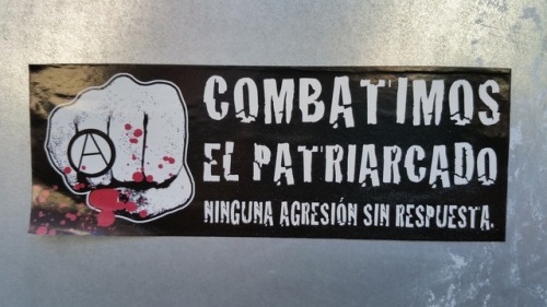 ‘Combat Patriarchy!No aggression without response’In Valencia, Spain, 2017