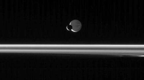 Mimas (moon of Saturn) taken by the Cassini spacecraft.Credit: NASA/JPL