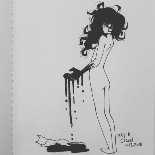 Inktober Day 11: Cruel #inktober #inktoberday11 #cruel #death #blood #artistsoninstagram #art https: