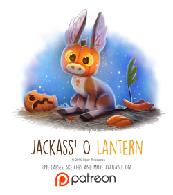 cryptid-creations:  Day 1424. Jackass O’ Lantern by Cryptid-Creations  Time-lapse, high-res and WIP sketches of my art available on Patreon (: Twitter  •  Facebook  •  Instagram  •  DeviantART   