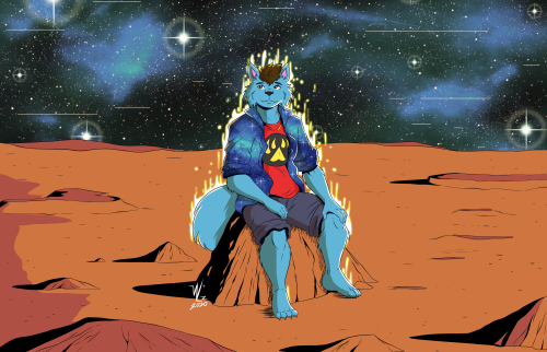 This a reflect of my pandemic days, heh i know obvious reference is obvious. #Wolzard Sternheld#wolf#anthropomorphic#anthro#space#stars#galactic#dr manhattan#reference#comic#Watchmen#divine