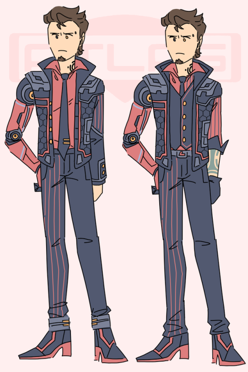 tomiyeee: had a go at my own bl3 rhys design in an attempt to clean off some of the dirty gearbox do