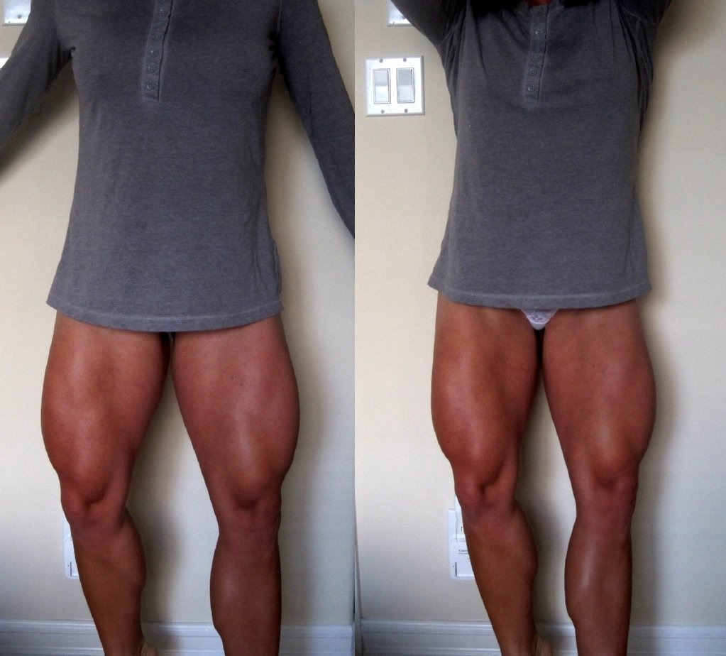 musclewhoredaddy:  check out the bolted on tits and thickly meated up body of this