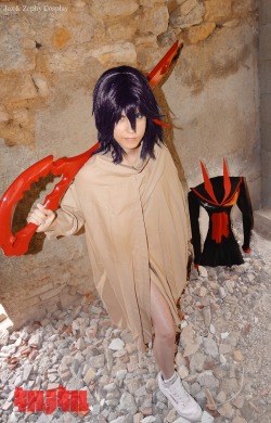 jaz-zephy:  Ryuko with her cape by Jaz &lt;3 our last video : https://www.youtube.com/watch?v=vXVGPQGNdDY and new on facebook too ;3 : https://www.facebook.com/1449510771960672/videos/vb.1449510771960672/1666269090284838/?type=2&amp;theater see you