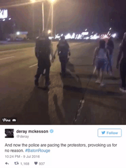 micdotcom: DeRay McKesson, a prominent #BlackLivesMatter activist, was arrested during the Baton Rouge protests McKesson, who was one of hundreds marching the Airline Highway for Alton Sterling, a black man killed by police officers while selling CDs