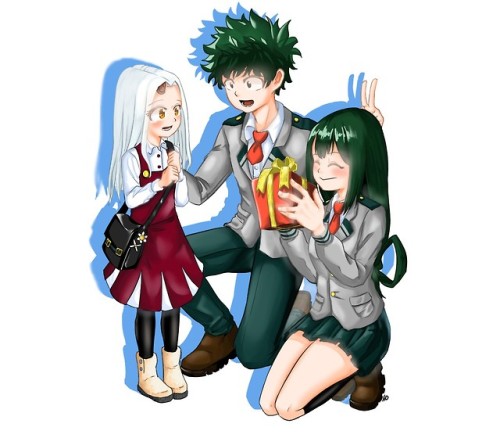 I always believe that izuku and tsuyu are some of the best care takers for children in the my hero a