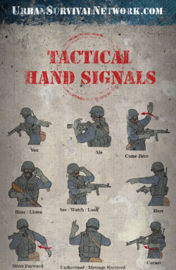 feiyueloplainshoes:  Tactical Hand Signals, always