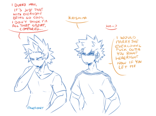 franeridart:Being dense is Kirishima’s quirk, after all