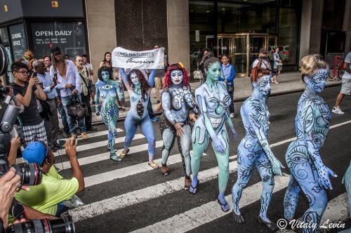 nudism-naturism:  Recap, photos & videos from NYC Body Painting Day 2014!  Hosted by Andy Golub, Craig Tracy & Young Naturists America. It was amazing. 