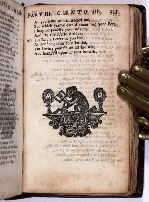 michaelmoonsbookshop:michaelmoonsbookshop:Hudibras by Samuel Butler London 1710rare leather binding 