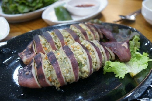 Squid Sundae 오징어 순대 & Squid and Pork Belly Bulgogi 오삼불고기 Gunsan OJingor 군산오징어