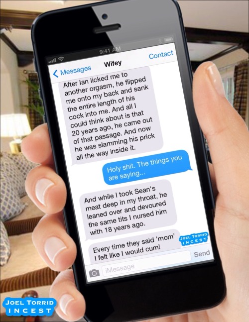 joeltorridisurdaddy:  VACATION ALONE WITH THE BOYS  A wife’s text conversation with her husband about her vacation with their two sons.  Part 3 of 5