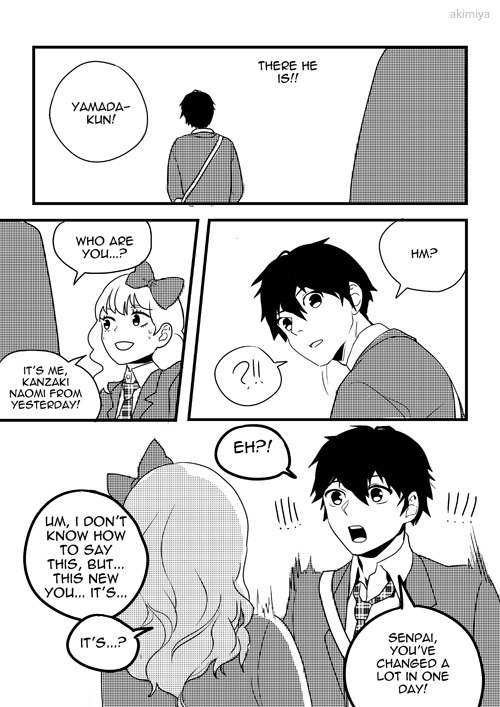 akimiya:  (reads RIGHT to LEFT) Real Life Shoujo Manga:  where things take a turn for the realistic. Chapter One: Naomi’s Great Transformation (10pg) - 2013 Hope everyone’s doing well! Belated holiday greetings from me, since my Internet has been