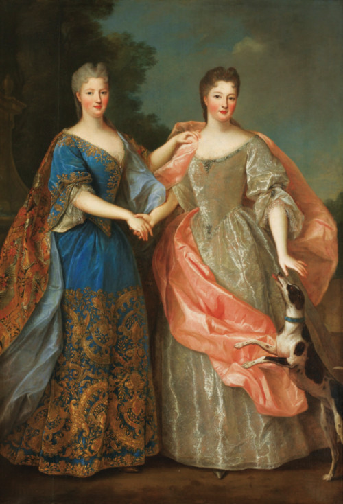 Portrait of two women, thought to be Marie-Françoise de Bourbon, Duchess of Orleans and her sister L