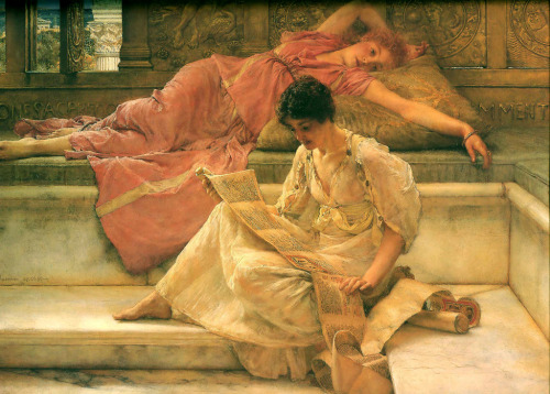 tierradentro: “The Favorite Poet” (with detail), 1888, Sir Lawrence Alma-Tadema. (via).