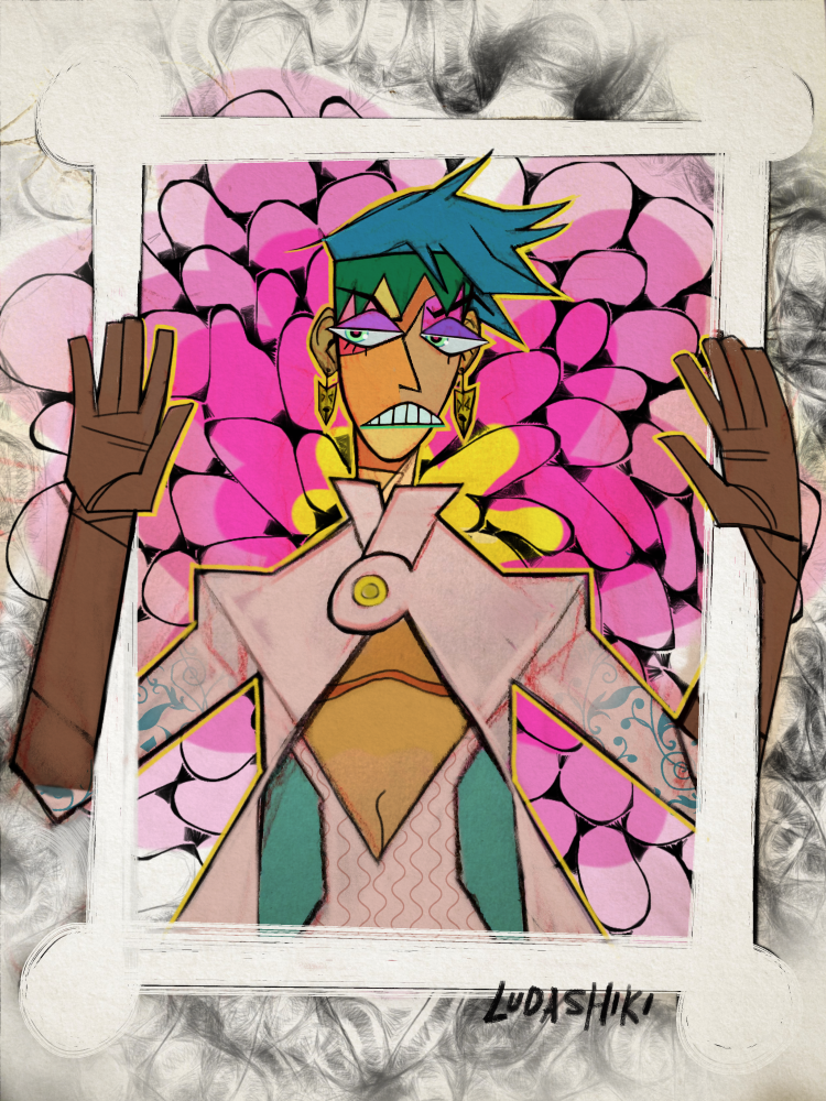 ludashiki:  i combined some of his outfits and added a tit window??…. why also