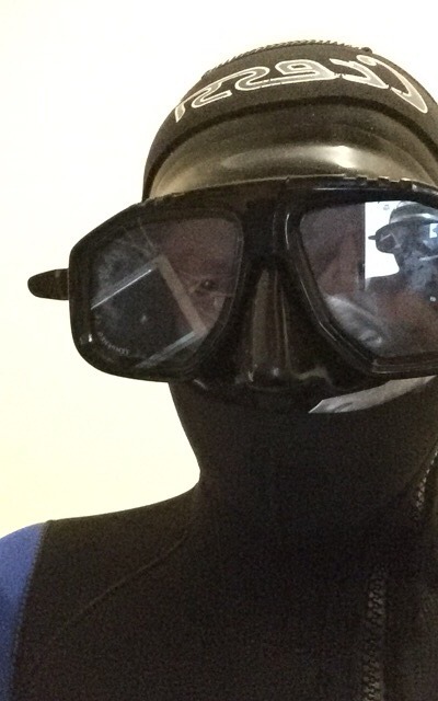 breathlesslou:@gagged-selfies taped then scuba for good measure