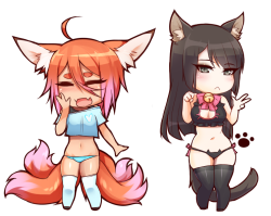 somelady:  spittfireart: Ame and Gogo cheebs