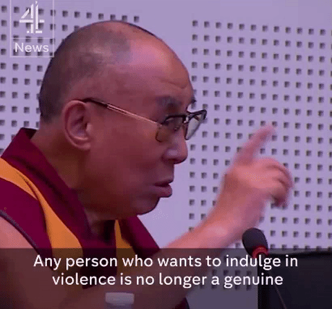 the-movemnt:  Watch: Dalai Lama has a message for racists: “There’s no such thing as a ‘Muslim terrorist’”  follow @the-movemnt 