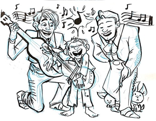 upperstories:So… hear me out. 1920s Mariachi Bros. Except. Miguel is there too. And he’s a street ur