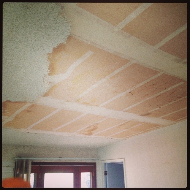 Popcorn scraping! Only 2000 more sq ft to go…. #renovation #remodel #home #diy