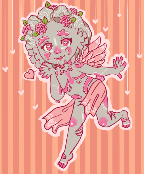 commander-triangle:Have a mini Cupid Pépin! Here to bring smooches to people who want them!