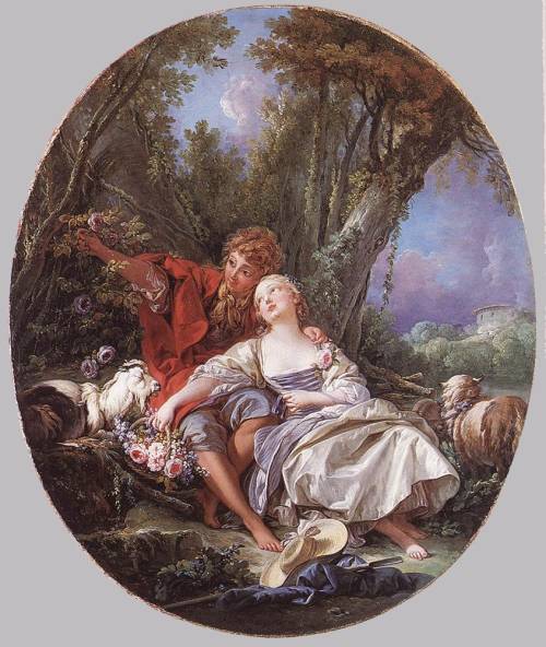 Shepherd and Shepherdess Reposing, 1761, Francois BoucherMedium: oil,canvas