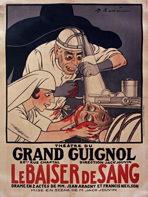 jareckiworld:Adrien Barrère - Theatre du Grand Guignol de Paris  (affiches, 1920s)