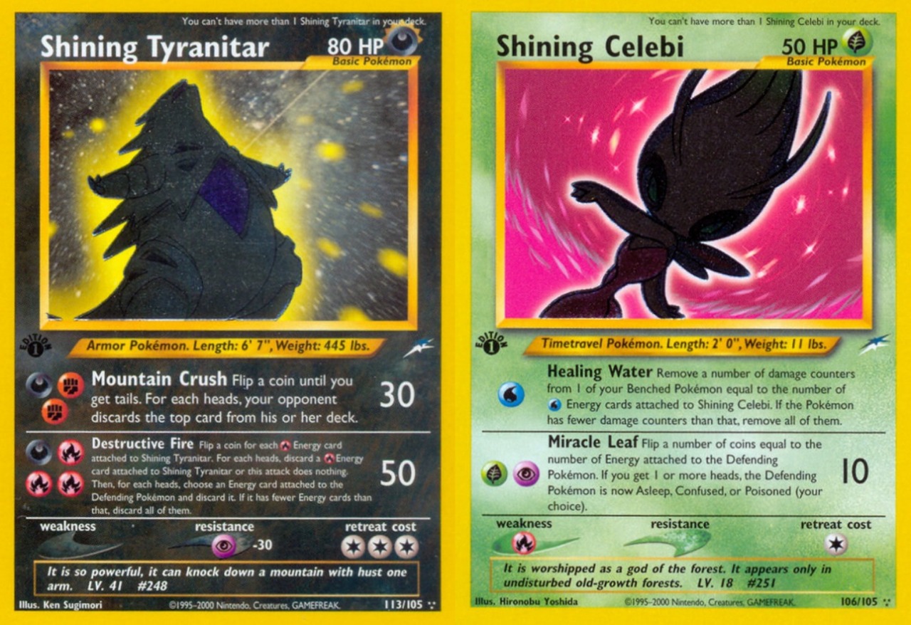 dragonitedelight:  Shining Cards in the Pokémon TCG ~ ★/☆ 