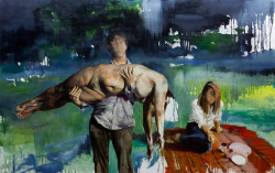 julienspianti:  Déjeuner au bord du Styx, 2013, oil on canvas, 146 x 97 cm Julien Spianti 