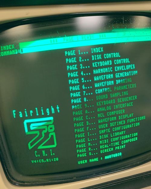 command-line-computer-virus:early 1980s series I or II Fairlight CMI at Keele University Music Produ