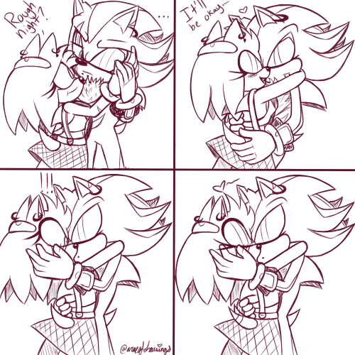  I drew Sonadow kissy…and Sonamy kissy…now its Shadamy’s turn.The thrupple is co