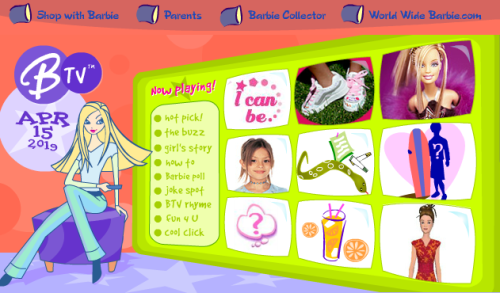 fyretrobarbie:Barbie.com in 2004/2005