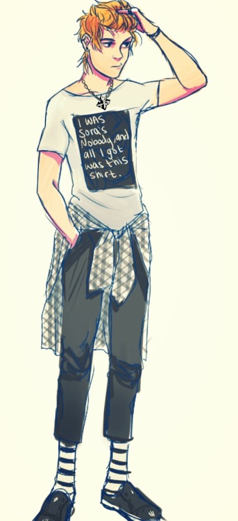 everlastingapocalypse:Here, have fashionable, barely recognizable Roxas doodle
