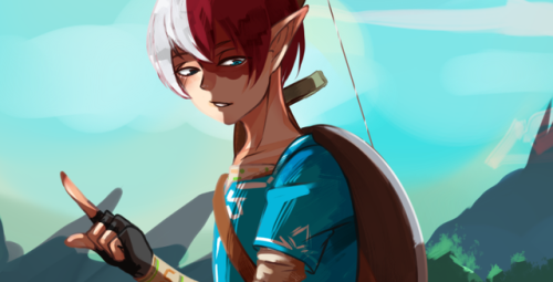 monkeyhazard: Preview of my piece for the @bnhaauzine  A breath of the wild AU \(^o^)/ LAST DAY