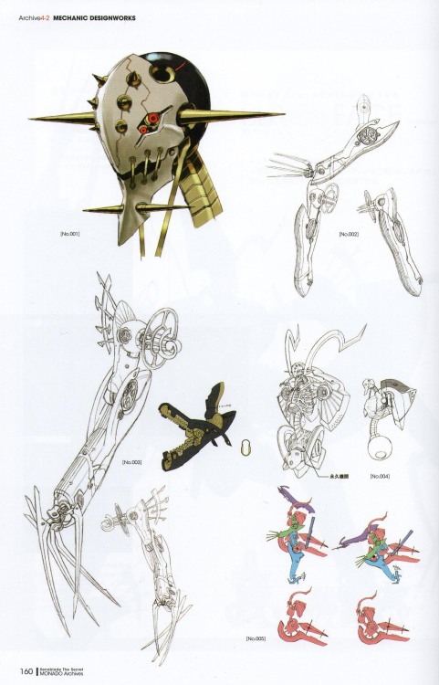 best-dadapon:  Speaking of Metal face, here’s some lovely concept art for him.There’s actually a whole chapter dedicated to Mechon  in the art book, I’ll be posting them in sets by character.And yes you’re reading that right; Metal face’s Japanese