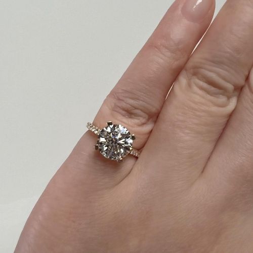 A gorgeous 2.55 carat internally flawless beauty reset in an Art Deco inspired setting for a very sp