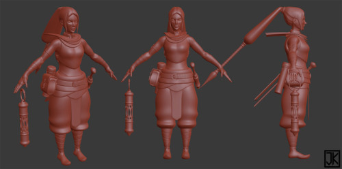 Actual concept art thingie for player character. Also, “Lost Pages” sounded like a better working ti