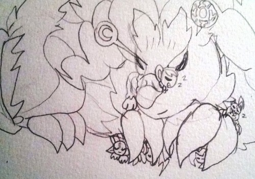 The aipom seems to get along with everyone just fine :)